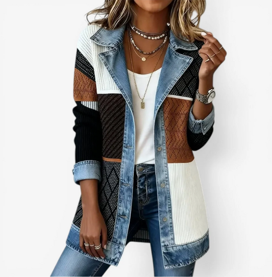 Julia | Chaqueta de mezcla de denim