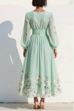 Lucy | Elegante vestido midi con vuelo